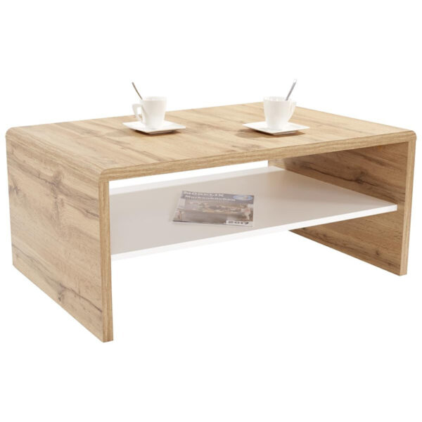 POCO Couchtisch Cala Luna C4T02 Eiche Wotan Alpinweiß Nachbildung B/H/T: ca. 100x40x59 cm