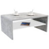 POCO Couchtisch Cala Luna C4T02 Beton Optik Alpinweiß Nachbildung B/H/T: ca. 100x40x59 cm