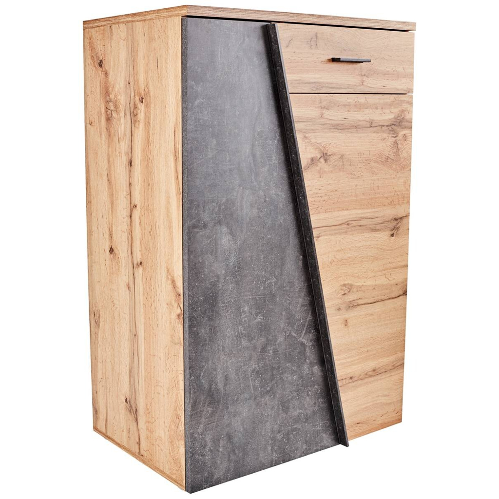POCO Kommode Venedig Eiche Wotan Nachbildung Beton dunkel Optik B/H/T: ca. 80x112x40 cm