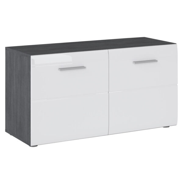 POCO Sitzbank Salve Rauchsilber Nachbildung weiß Hochglanz B/H/T: ca. 90x48x35 cm POCO Sitzbank Salve Rauchsilber Nachbildung weiß Hochglanz B/H/T: ca. 90x48x35 cm