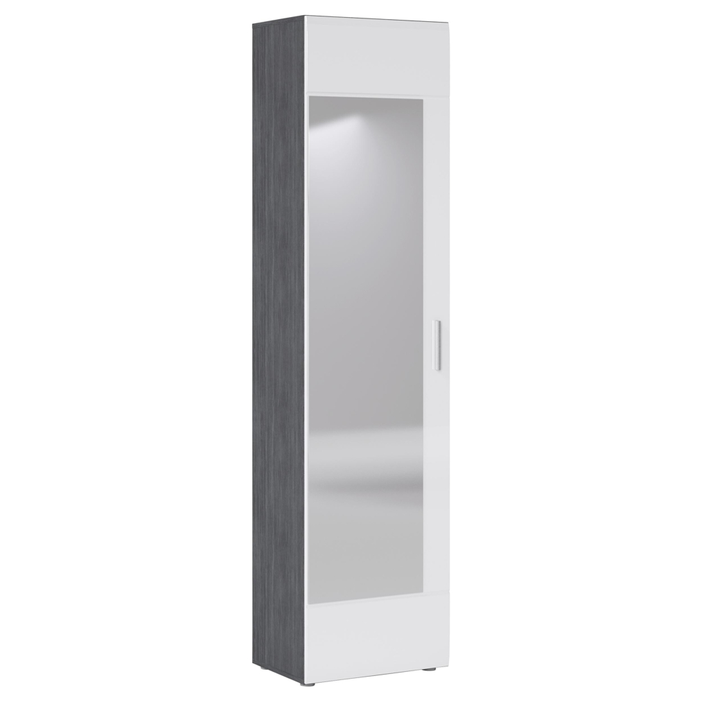Garderobenschrank Salve
Rauchsilber Nachbildung weiß Hochglanz B/H/T: ca. 50x198x35 cm