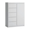 POCO Highboard Fribo Alpinweiß Spanplatte B/H/T: ca. 83x114x40 cm