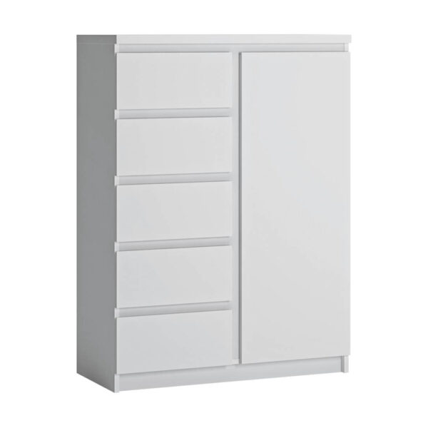 POCO Highboard Fribo Alpinweiß Spanplatte B/H/T: ca. 83x114x40 cm