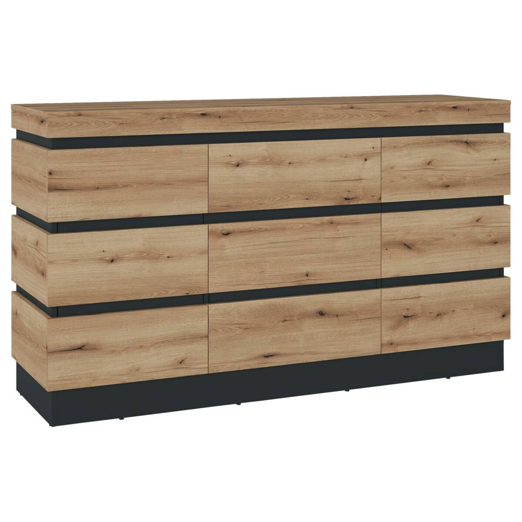 POCO Sideboard Corte Eiche Evoke Coast Nachbildung anthrazit B/H/T: ca. 161x92,5x45 cm