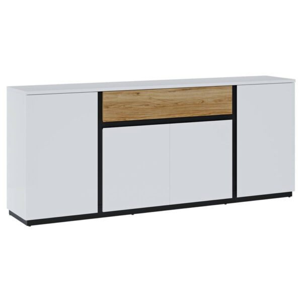 5900355145836 Sideboard Novena
weiß Eiche Catania Nachbildung schwarz matt B/H/T: ca. 209x87x40 cm