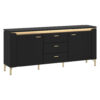 POCO Lowboard Norica schwarz matt gold Optik B/H/T: ca. 155x70x40 cm