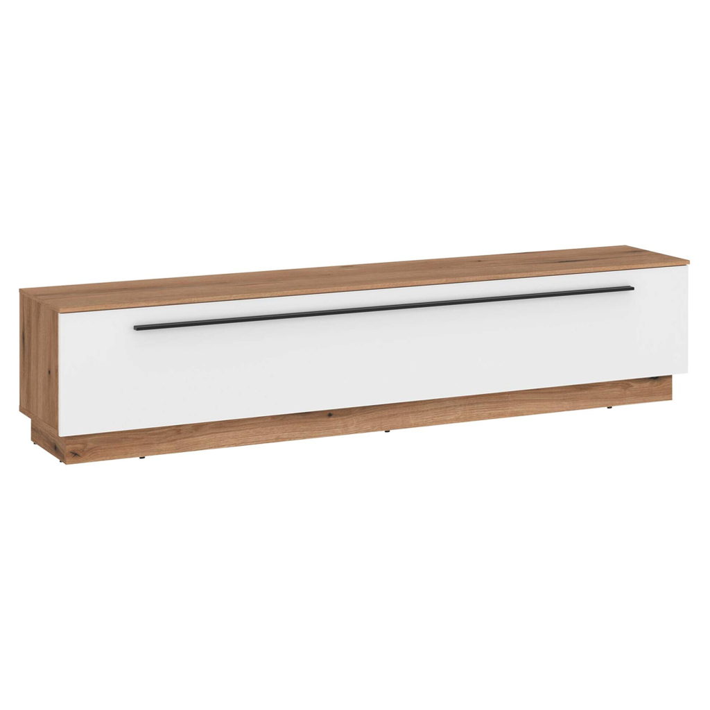 POCO TV-Lowboard Mateo Eiche Evoke Coast Nachbildung weiß Hochglanz B/H/T: ca. 180x41x40 cm