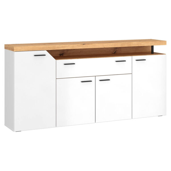 POCO Sideboard Nico weiß Eiche Artisan Nachbildung B/H/T: ca. 184x91x40 cm