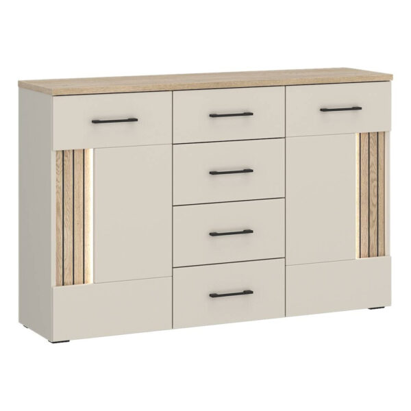 POCO Sideboard Cashmere Eiche Nachbildung Spanplatte B/H/T: ca. 125x85x40 cm