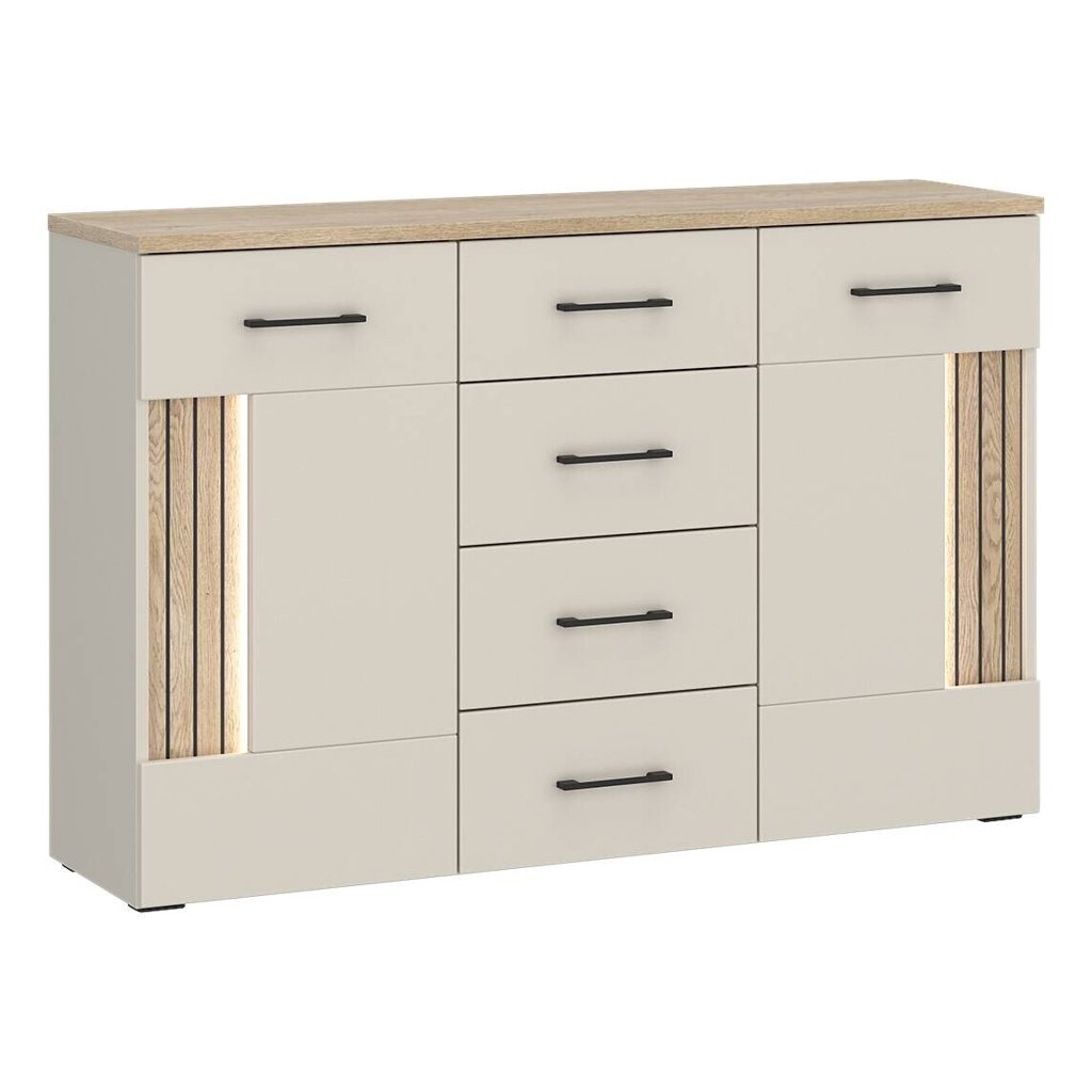 POCO Sideboard Cashmere Eiche Nachbildung Spanplatte B/H/T: ca. 125x85x40 cm