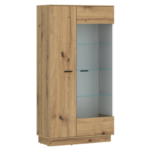 5900355264759 Standvitrine Covelo
Eiche Artisan Oak Nachbildung weiß B/H/T: ca. 75x150x40 cm