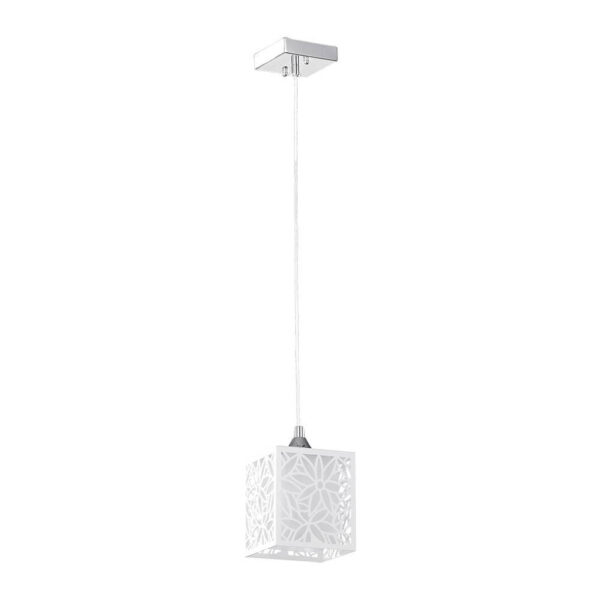 5901602308219 SPOT Light Pendelleuchte Anika
weiß Chrom Metall Glas Kunststoff B/H/T: ca. 13x125x13 cm E27 1 Brennstellen