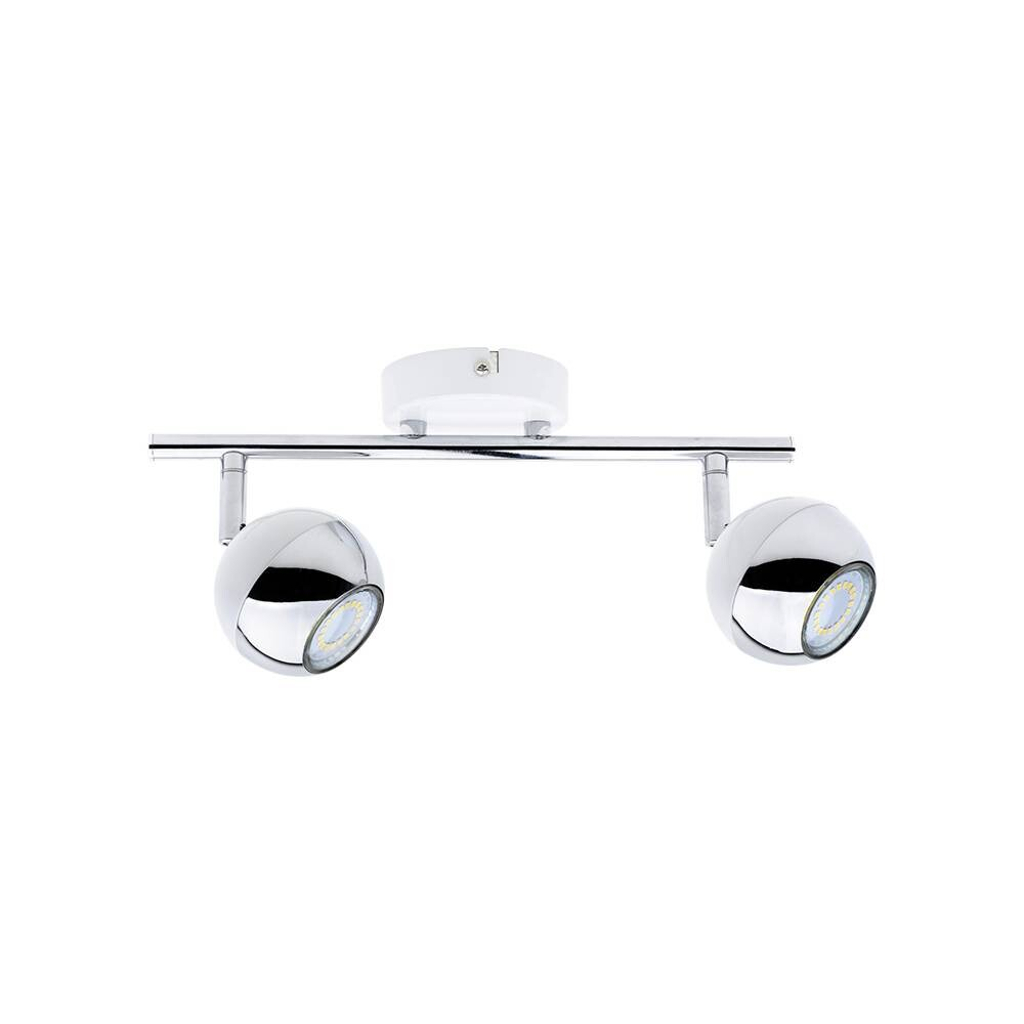 SPOT Light Spotbalken Bianca weiß Chrom Metall B/H/T: ca. 30x16x8 cm GU10 2 Brennstellen