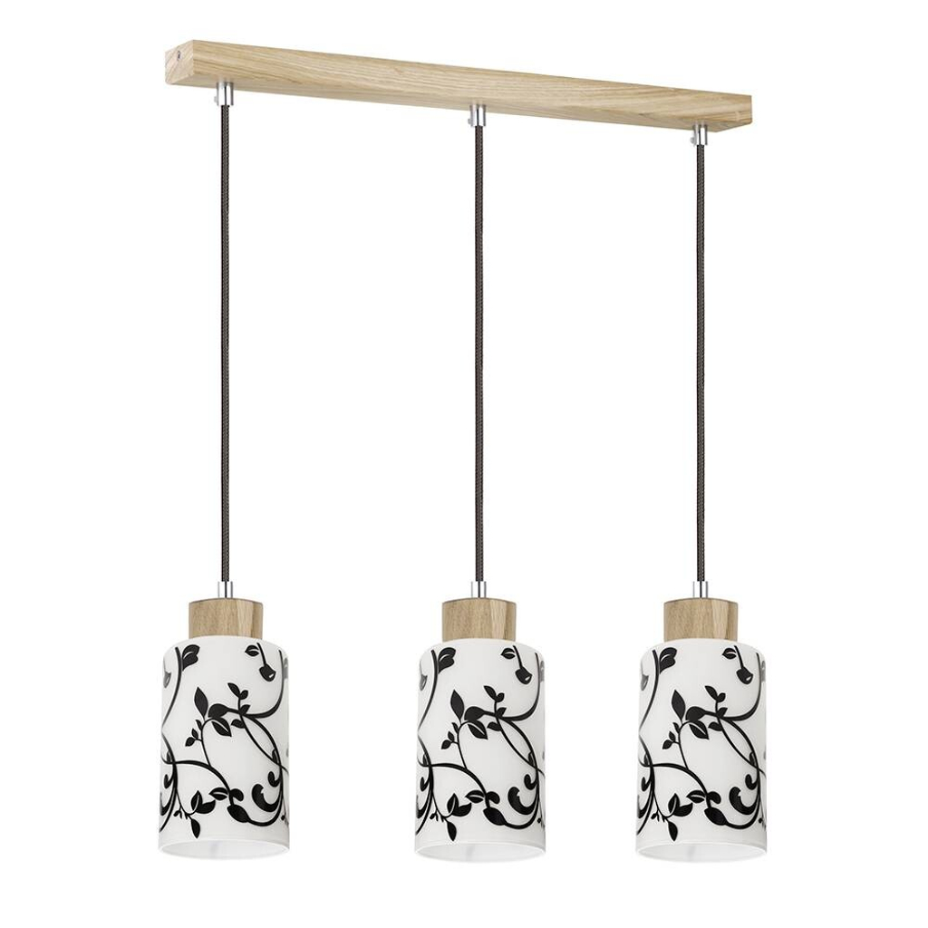 SPOT Light Pendelleuchte Bosco
Eiche weiß anthrazit Echtholz Glas B/L/D: ca. 54x110x10 cm E27 3 Brennstellen