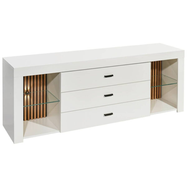 POCO TV-Lowboard Rosalie weiß Eiche Evoke Coast Nachbildung B/H/T: ca. 179x67x44 cm