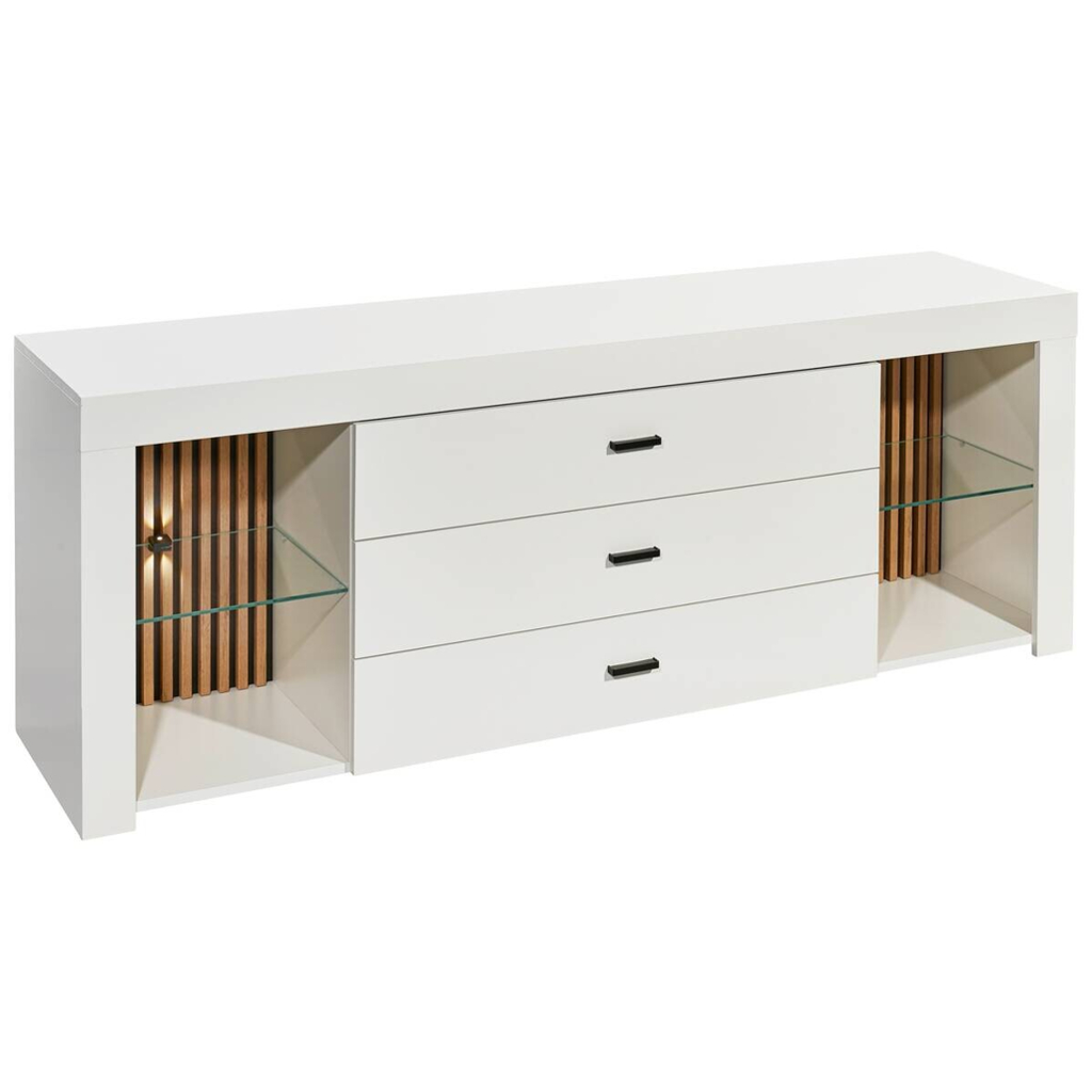 POCO TV-Lowboard Rosalie weiß Eiche Evoke Coast Nachbildung B/H/T: ca. 179x67x44 cm