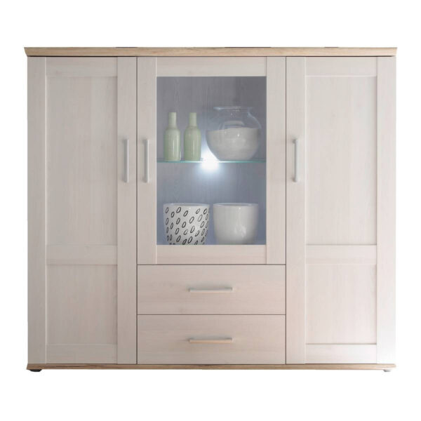 POCO Highboard Romance Sibiu Lärche Nachbildung San-Remo Nachbildung B/H/T: ca. 156x137x46 cm