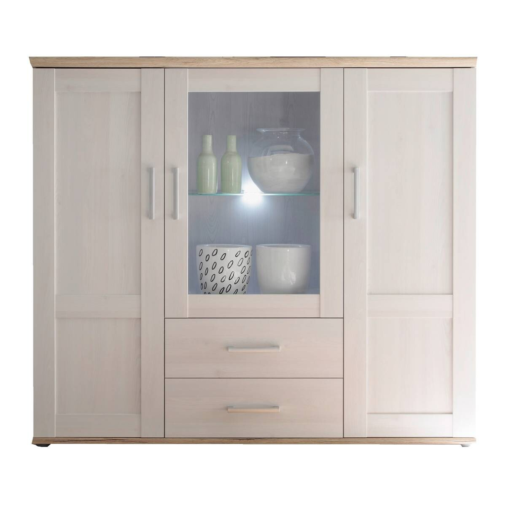 POCO Highboard Romance Sibiu Lärche Nachbildung San-Remo Nachbildung B/H/T: ca. 156x137x46 cm