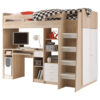 POCO Hochbett Unit weiß Eiche Sonoma Nachbildung Liegefläche B/L: ca. 90x200 cm