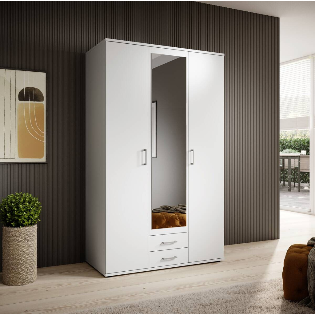POCO Kleiderschrank Karl weiß B/H/T: ca. 120x195x55 cm