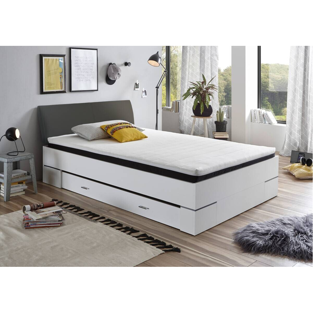 POCO Futonbett Letana weiß Liegefläche B/L: ca. 140x200 cm