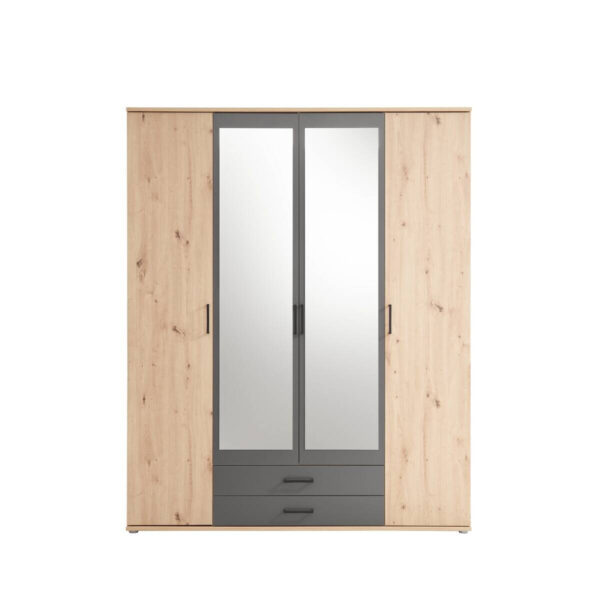 POCO Kleiderschrank Eiche Artisan Nachbildung B/H/T: ca. 159x197x54 cm