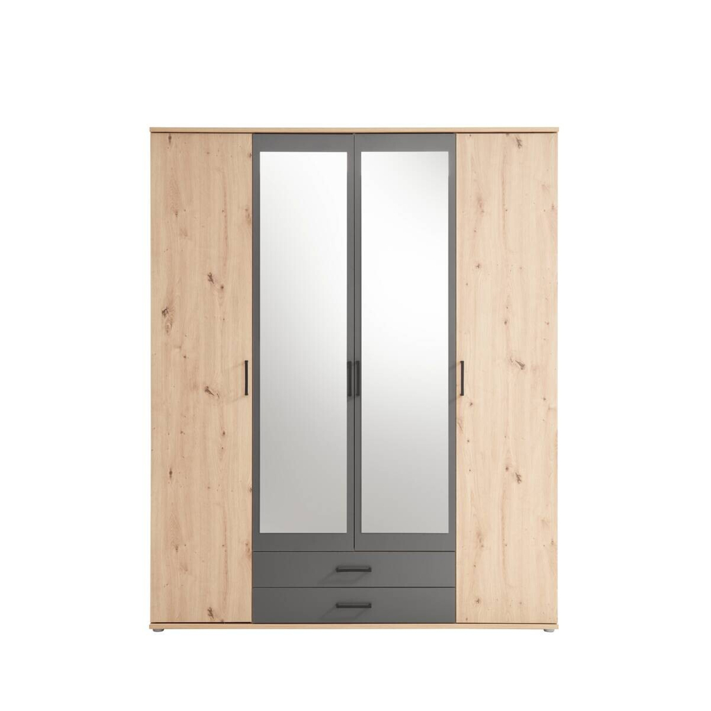 POCO Kleiderschrank Eiche Artisan Nachbildung B/H/T: ca. 159x197x54 cm
