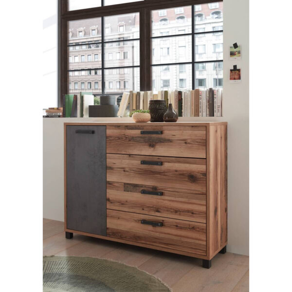 POCO Kommode Dover Alpin Lodge Nachbildung Betonoxid Optik B/H/T: ca. 125x96x38 cm POCO Kommode Dover Alpin Lodge Nachbildung Betonoxid Optik B/H/T: ca. 125x96x38 cm