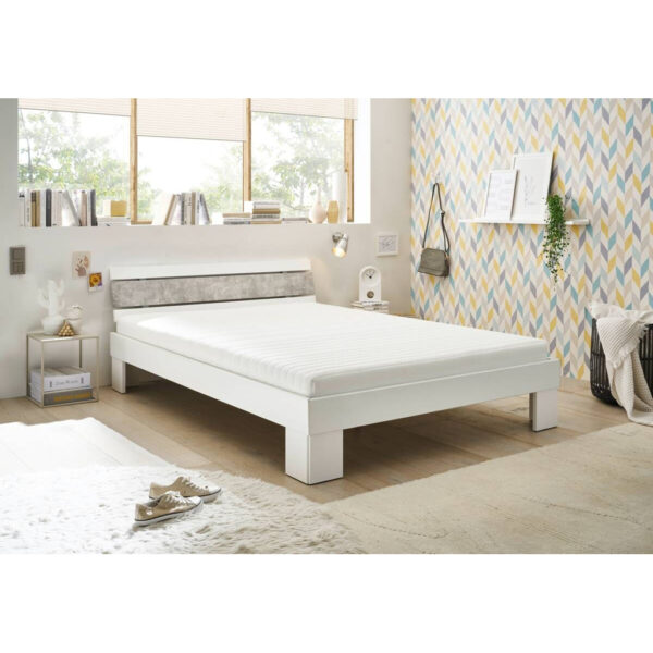 POCO Futonbett Lyon weiß Beton Optik Liegefläche B/L: ca. 140x200 cm POCO Futonbett Lyon weiß Beton Optik Liegefläche B/L: ca. 140x200 cm
