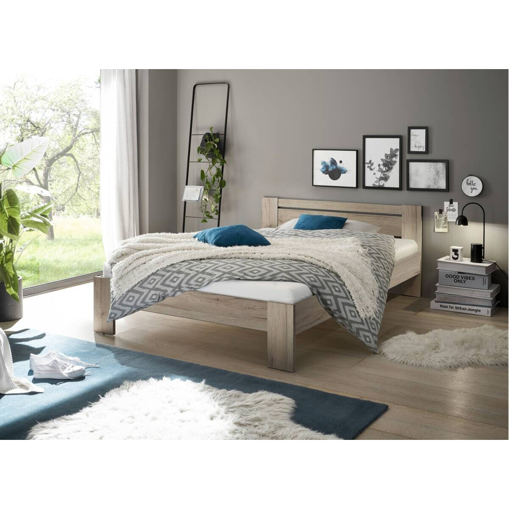 POCO Futonbett Cannes Eiche San-Remo Nachbildung Liegefläche B/L: ca. 140x200 cm
