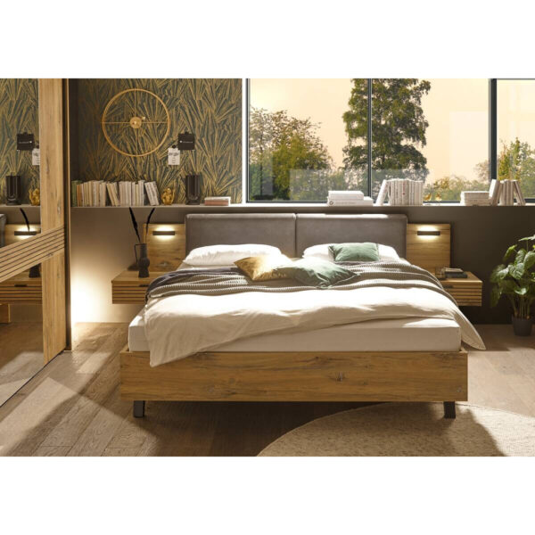 POCO Bett Trattino Oak Flagstaff Optik B/H/T: ca. 295x93x212 cm