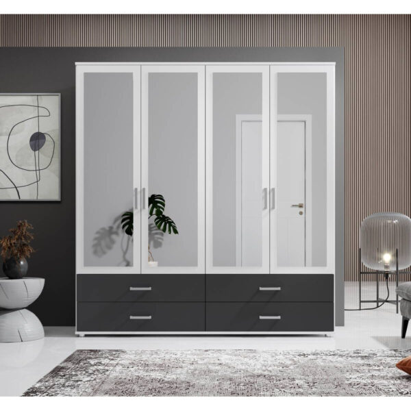 POCO Kleiderschrank Ivar weiß B/H/T: ca. 181x190x51 cm