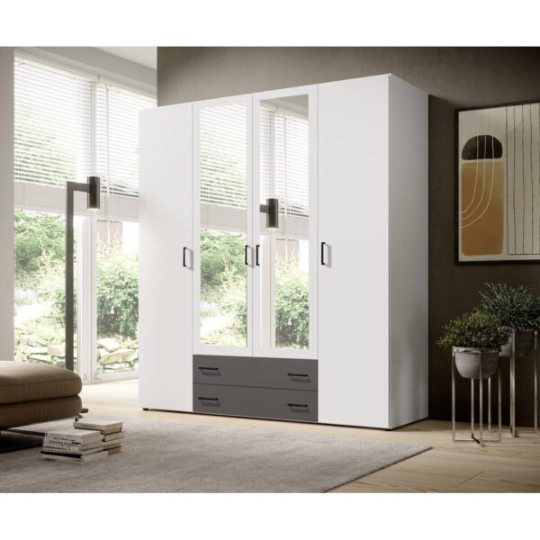 POCO Kleiderschrank Base 4 weiß B/H/T: ca. 161x176x51 cm
