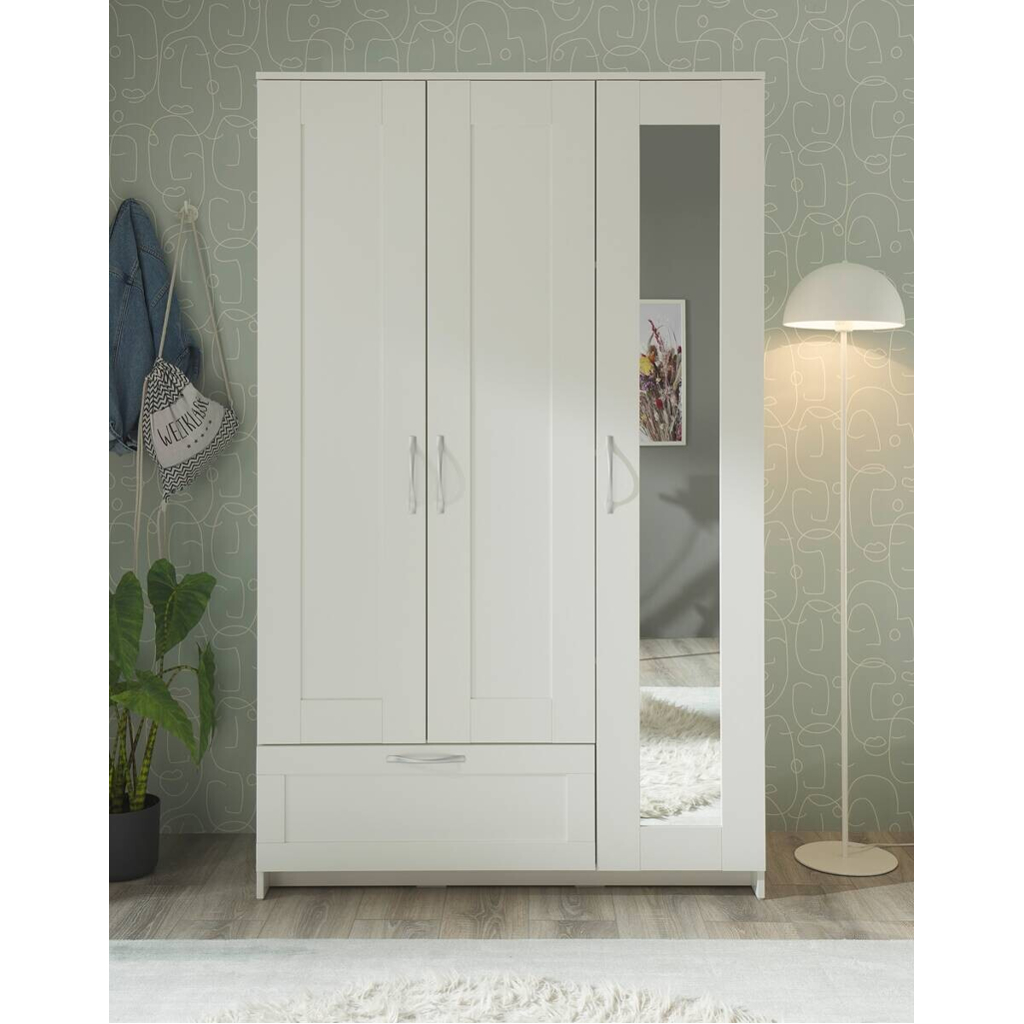 POCO Kleiderschrank weiß B/H/T: ca. 117x191x50 cm