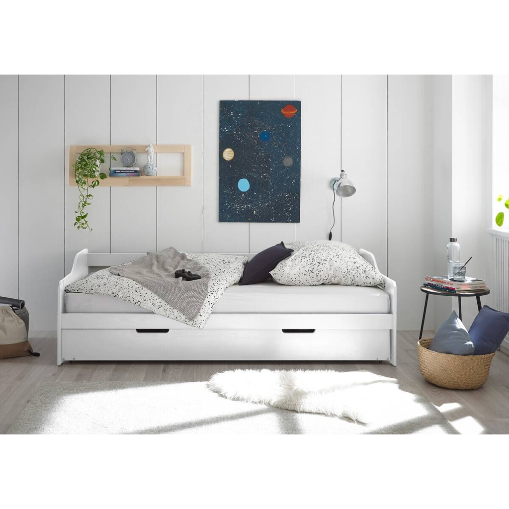 POCO Funktionsbett Jesse kiefer weiß Liegefläche B/L: ca. 90x200 cm