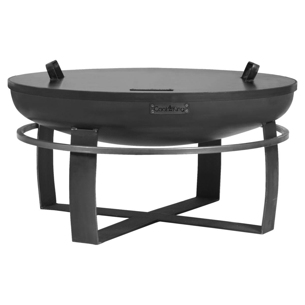 CookKing Feuerschale Viking 80 schwarz Stahl B/H/T: ca. 80x36x80 cm