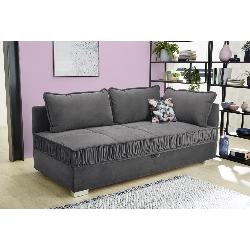 POCO Polsterliege grau Microfaser B/H/T: ca. 207x87x98 cm
