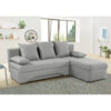 POCO Ecksofa mit Bettfunktion und Bettkasten hellgrau Flachgewebe B/H/T: ca. 191x70x142 cm