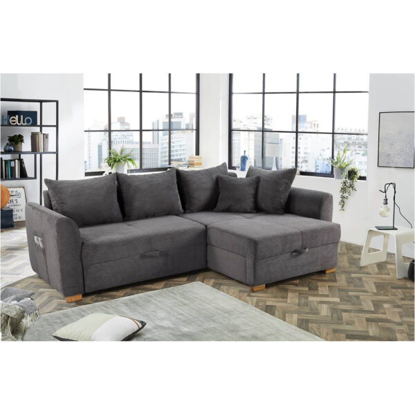 POCO Ecksofa mit Bettfunktion und Bettkasten grau B/H/T: ca. 236x81x160 cm POCO Ecksofa mit Bettfunktion und Bettkasten grau B/H/T: ca. 236x81x160 cm