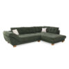 POCO Ecksofa grün Microfaser B/H/T: ca. 346x90x221 cm