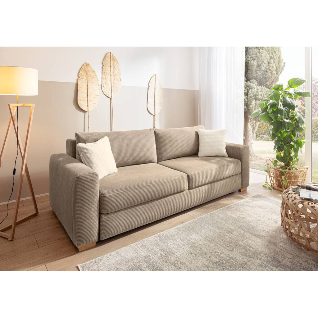 POCO Schlafsofa taupe Polyester B/H/T: ca. 237x90x104 cm