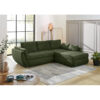 POCO Ecksofa mit Bettfunktion und Bettkasten grün Microfaser B/H/T: ca. 272x88x200 cm