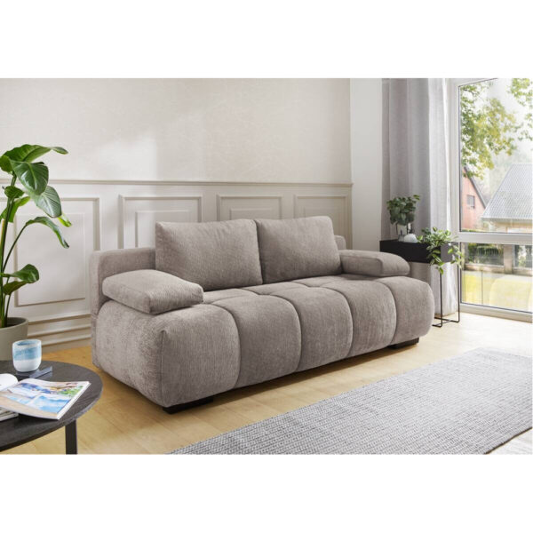 POCO Schlafsofa Greige Polyester B/H/T: ca. 213x86x101 cm