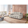 POCO Schlafsofa hellgrau Microfaser B/H/T: ca. 207x93x104 cm