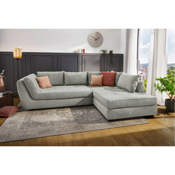 POCO Ecksofa grau Microfaser B/H/T: ca. 321x92x219 cm