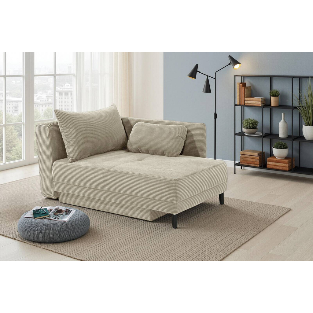 POCO Recamiere Greige Microfaser B/H/T: ca. 155x81x73 cm
