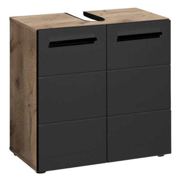 5903867539605 Waschbeckenunterschrank Vista
Oak Eiche Viking Nachbildung schwarz matt B/H/T: ca. 60x62x31 cm