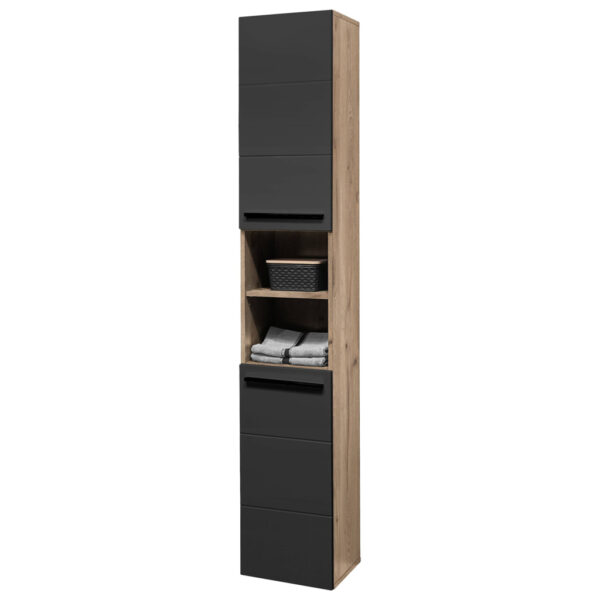 5903867539629 Hochschrank Vista
Oak Eiche Viking Nachbildung schwarz matt B/H/T: ca. 34x190x31 cm