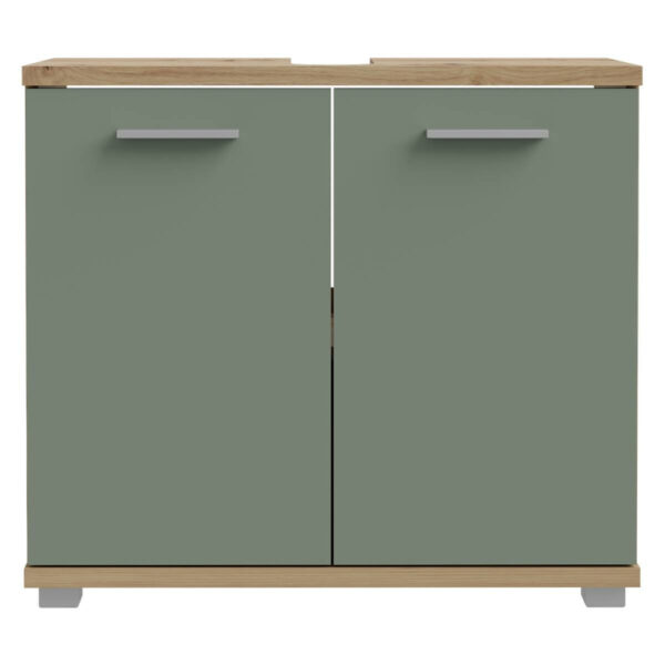 5904767046132-1 Waschbeckenunterschrank
Eiche Artisan Nachbildung salbei B/H/T: ca. 70x62x29 cm