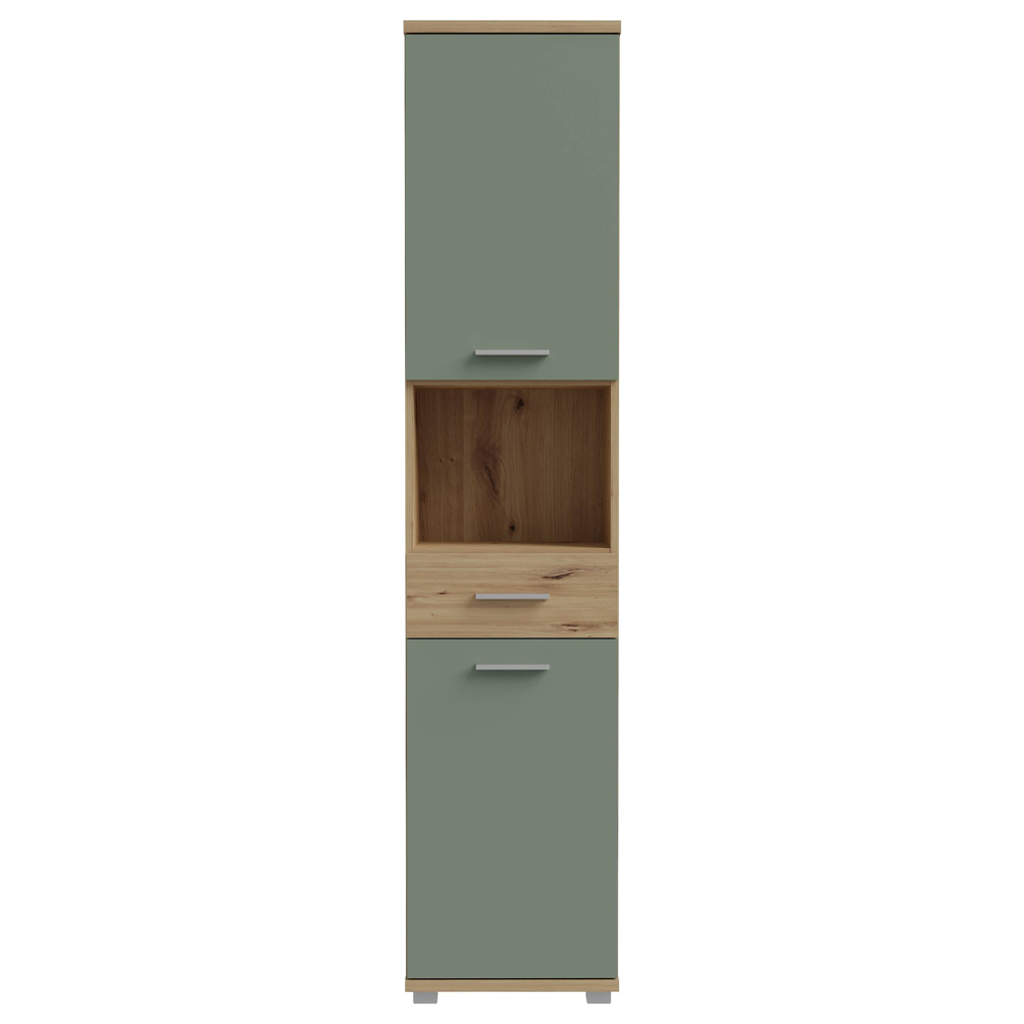 Hochschrank 
Eiche Artisan Nachbildung salbei B/H/T: ca. 40x184x29 cm